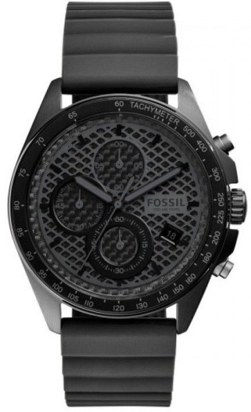 Bracelet de montre Fossil CH3080 Silicone Gris anthracite 22mm